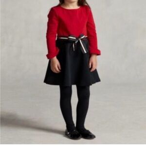 Polo Ralph Lauren Toddler Girls Two-Tone Stretch Ponte Dress